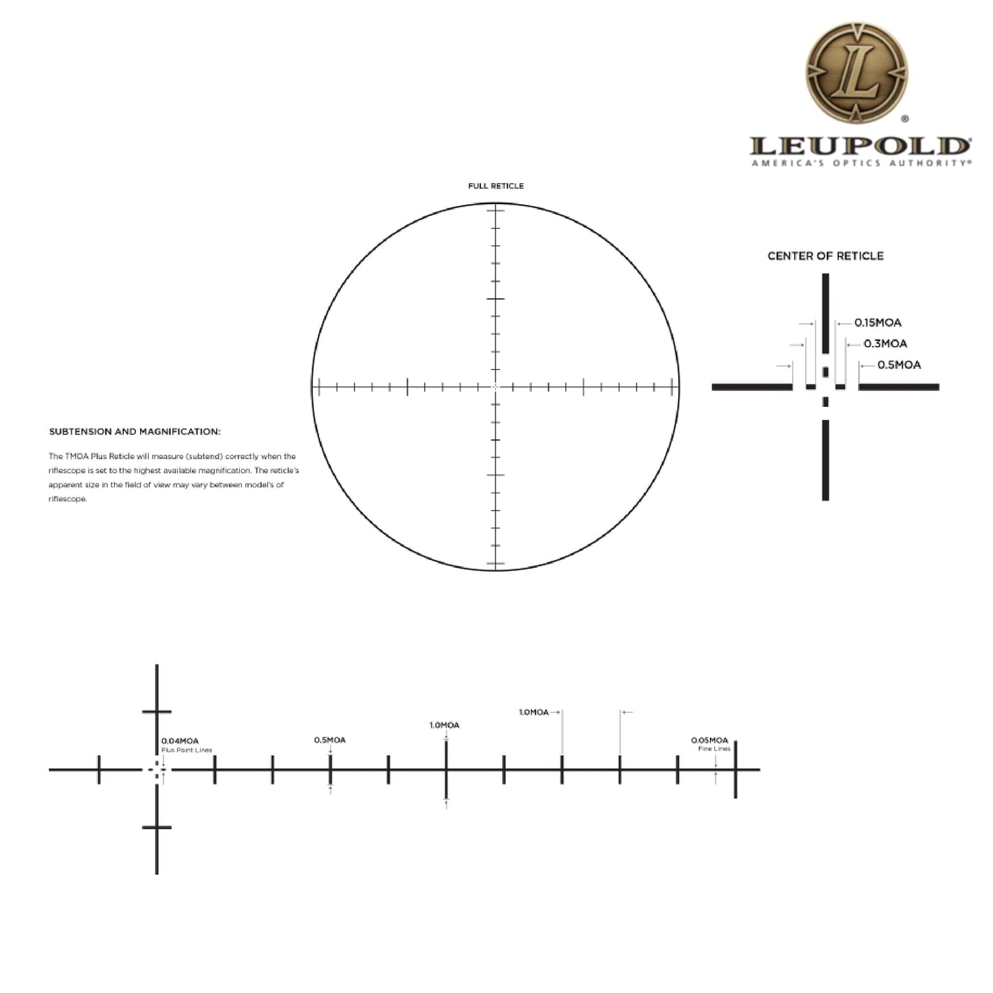 Leupold Mark 5HD 7-35x56 Rifle Scope M1C3 FFP TMOA PLUS Reticle Rifle Scope Leupold