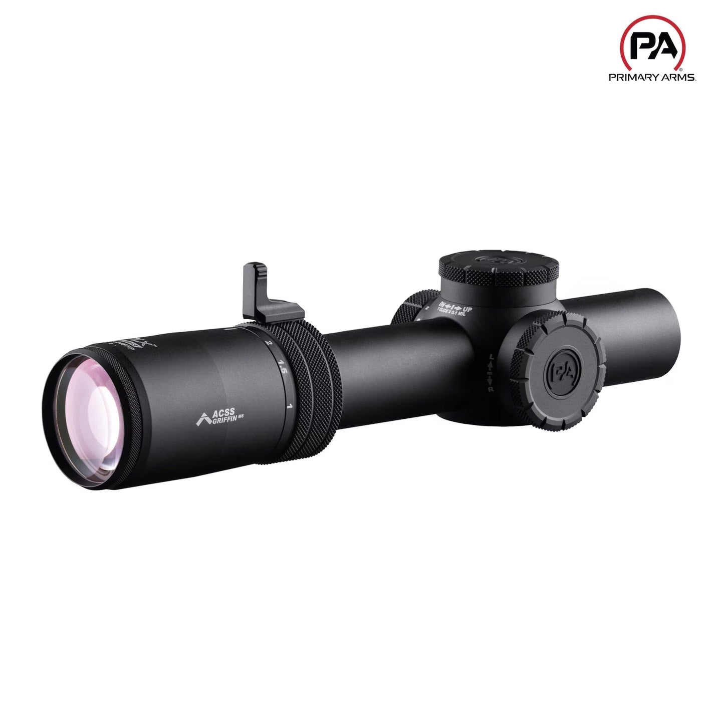 Primary Arms Compact PLxC 1-8x24 FFP Riflescope - ACSS Griffin MIL M8 Reticle - Black Rifle Scope Primary Arms
