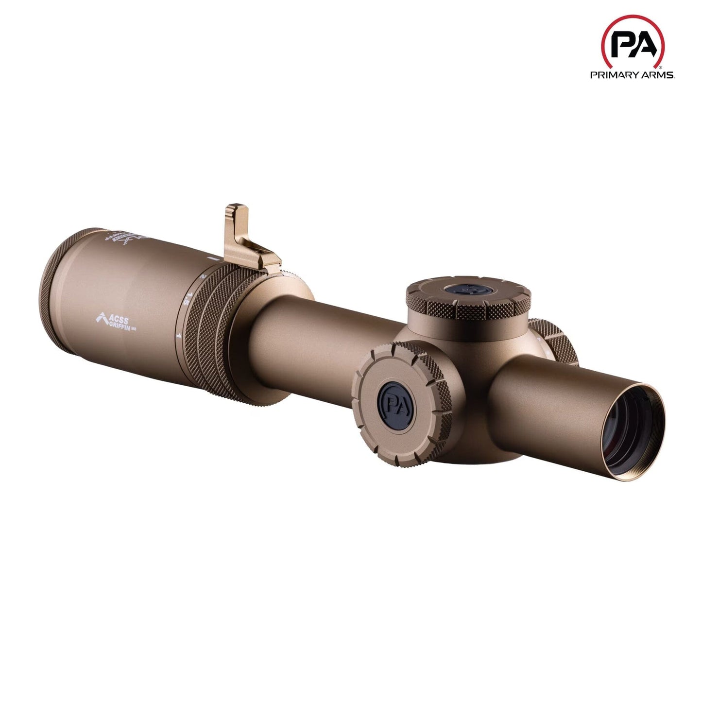 Primary Arms Compact PLxC 1-8x24 FFP Riflescope - ACSS Griffin MIL M8 Reticle - FDE Rifle Scope Primary Arms