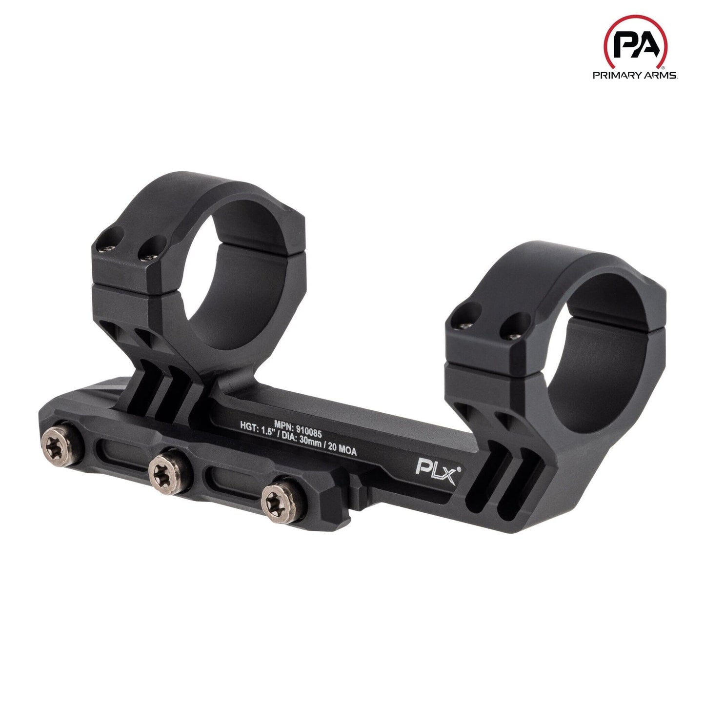 Primary Arms PLx 30mm Cantilever Mount - 1.5″ Offset with 20 MOA - Black Rifle Scope Mount Primary Arms