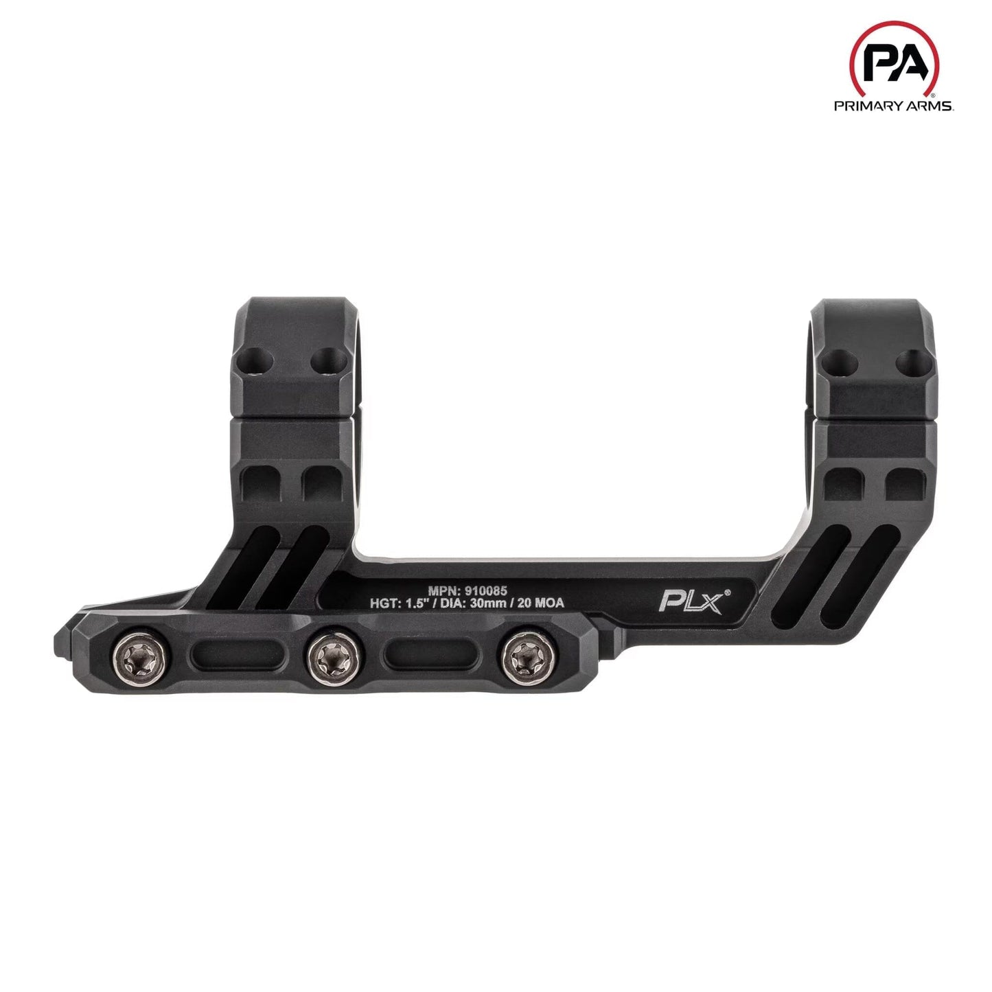 Primary Arms PLx 30mm Cantilever Mount - 1.5″ Offset with 20 MOA - Black Rifle Scope Mount Primary Arms