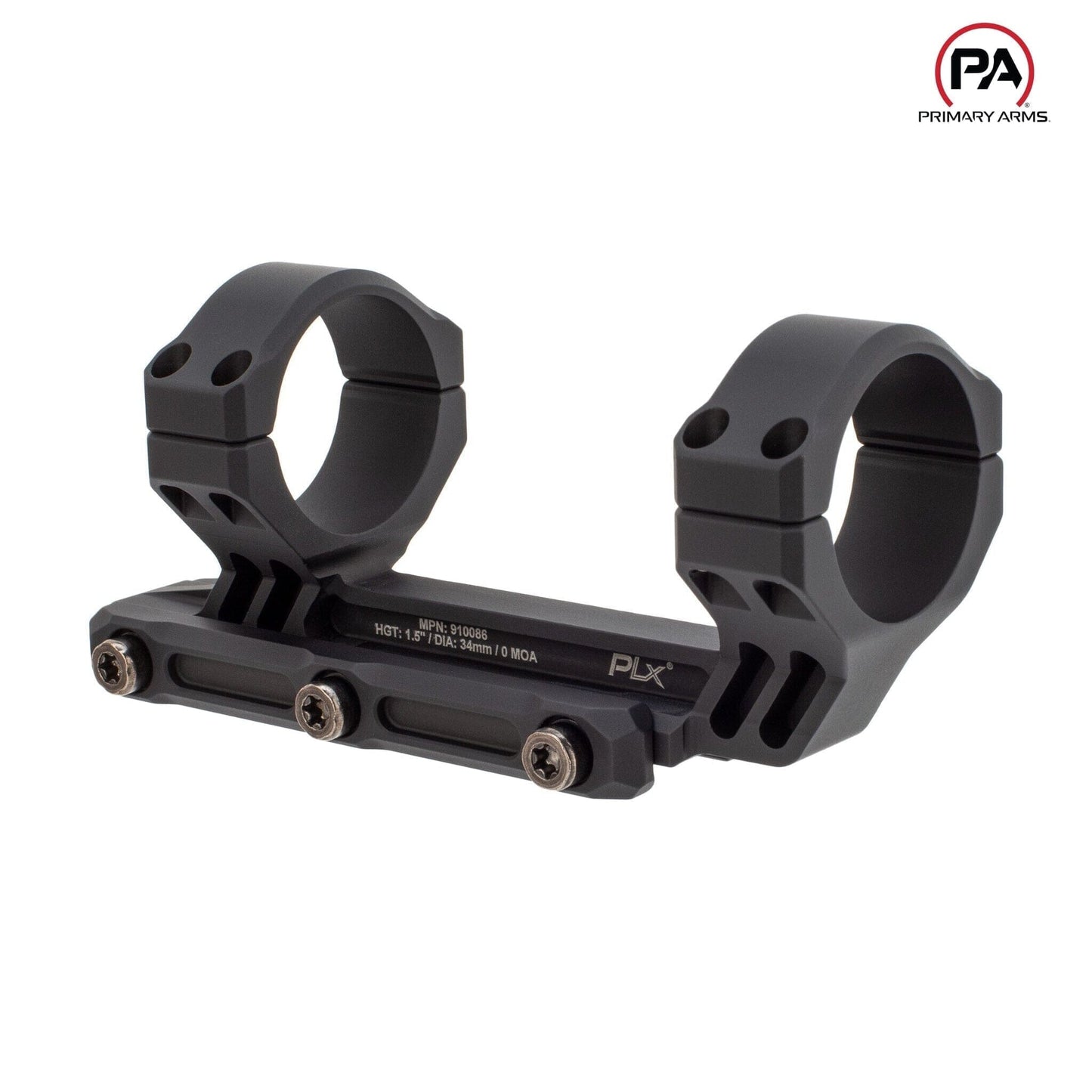 Primary Arms PLx 34mm Cantilever Mount - 1.5″ Offset - Black Rifle Scope Mount Primary Arms