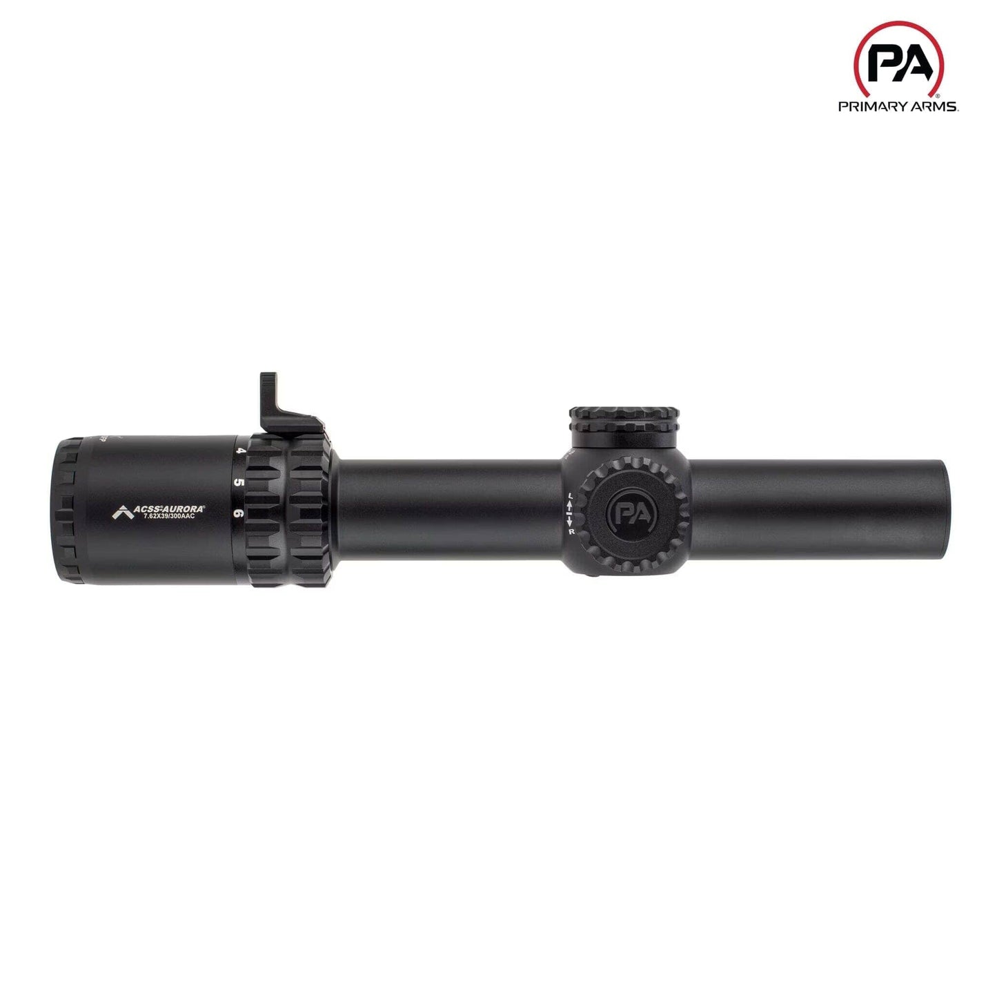 Primary Arms SLx 1–6×24 SFP Riflescope Gen IV - ACSS Aurora 7.62×39/.300 BLK Yard Reticle Rifle Scope Primary Arms