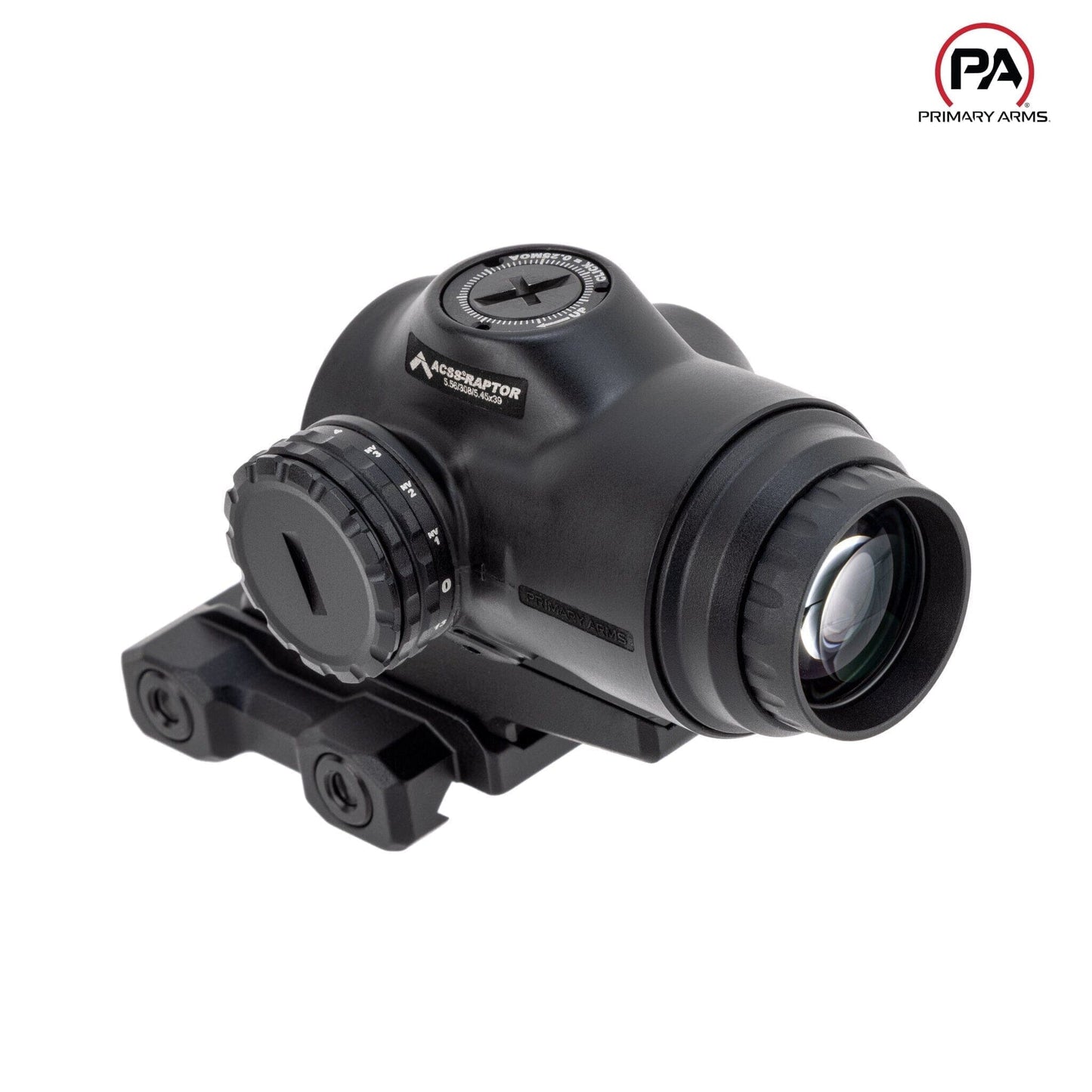 Primary Arms SLx 3x MicroPrism Scope - Red ACSS Raptor 5.56/.308 Meter Reticle - Black Prism Scope Primary Arms