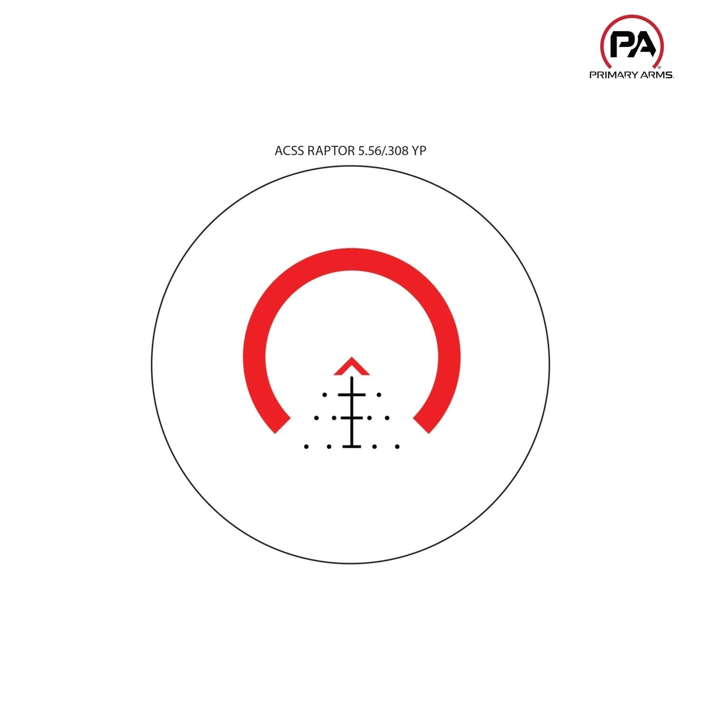 Primary Arms SLx 3x MicroPrism Scope - Red ACSS Raptor 5.56/.308 Yard Reticle - FDE Prism Scope Primary Arms