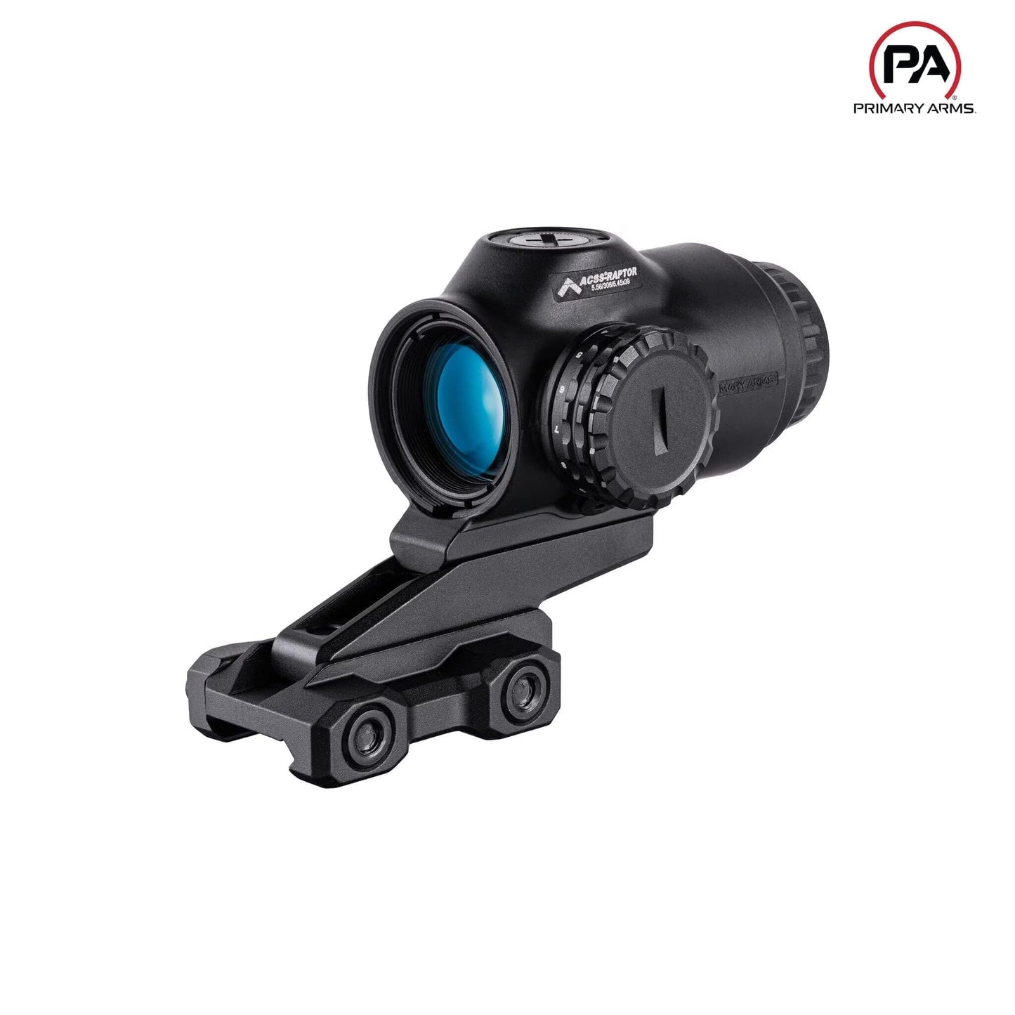 Primary Arms SLx 3x MicroPrism Scope - Red ACSS Raptor 5.56/.308 Yard Reticle Prism Scope Primary Arms
