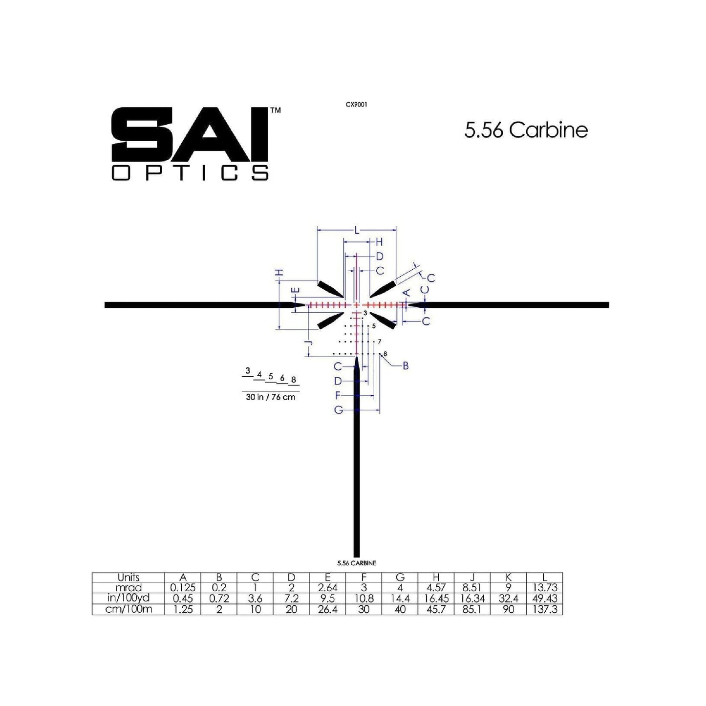 SAI Optics 1-6x24 Riflescope .223/5.56 Crosshair Reticle Rifle Scope SAI Optics