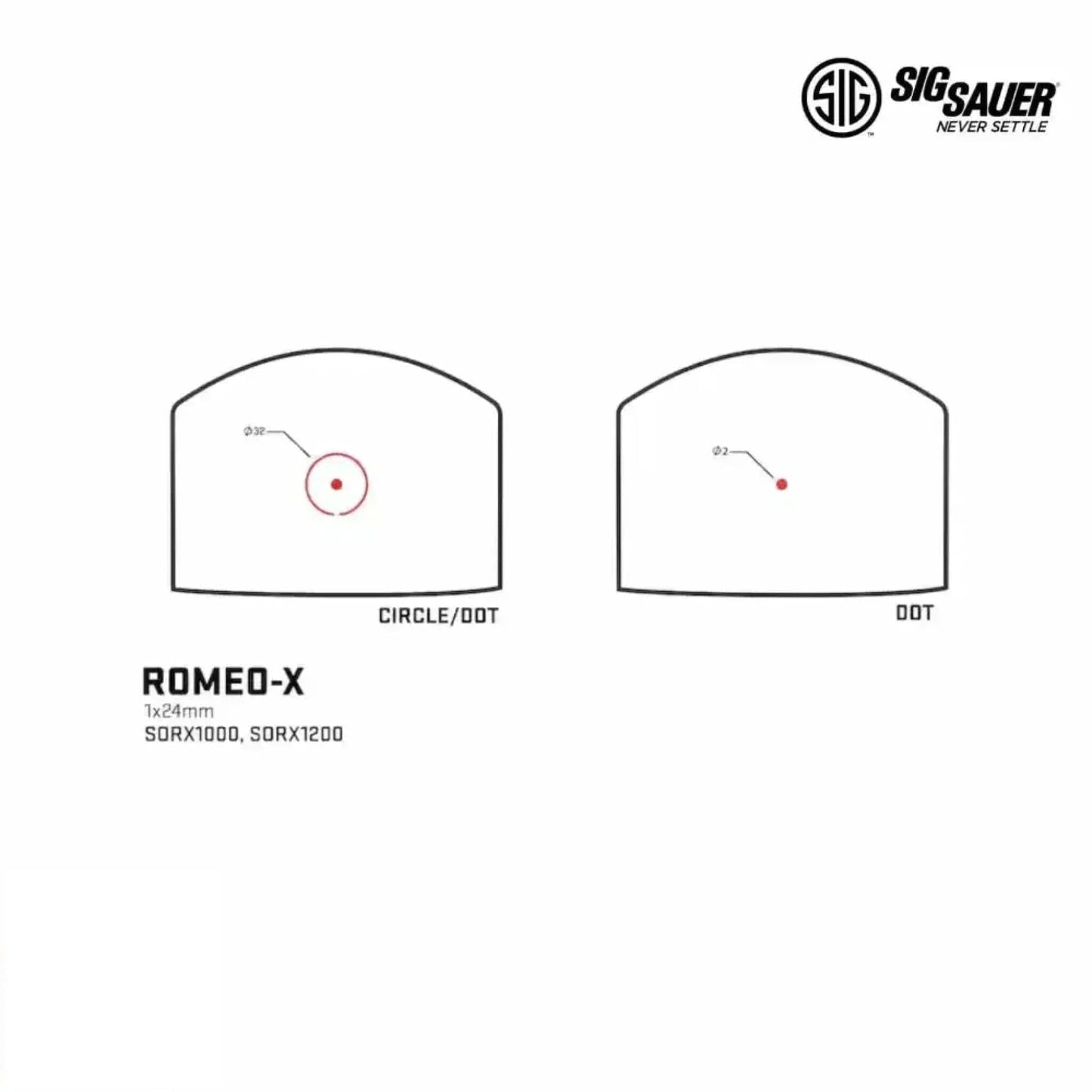 SIG Sauer ROMEO-X Pro Reflex Red Dot Sight FDE - SORX1002 Red Dot Sight SIG Sauer