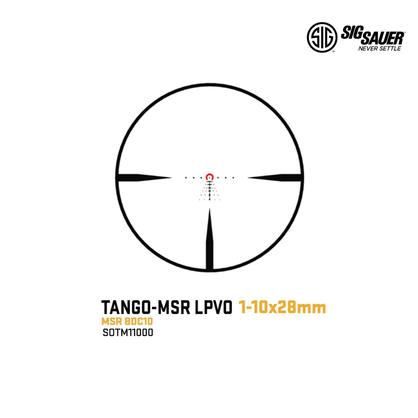 SIG Sauer TANGO-MSR 1-10x28 SFP Riflescope - MSR BDC10 Reticle - Coyote Tan Rifle Scope SIG Sauer