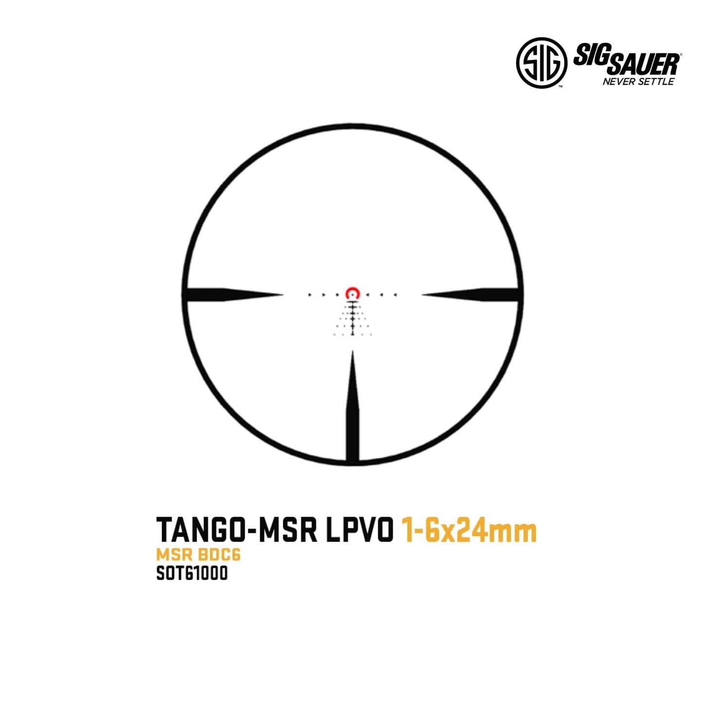 SIG Sauer TANGO-MSR 1-6x24 SFP Riflescope - MSR BDC6 Reticle - Coyote Tan Rifle Scope SIG Sauer