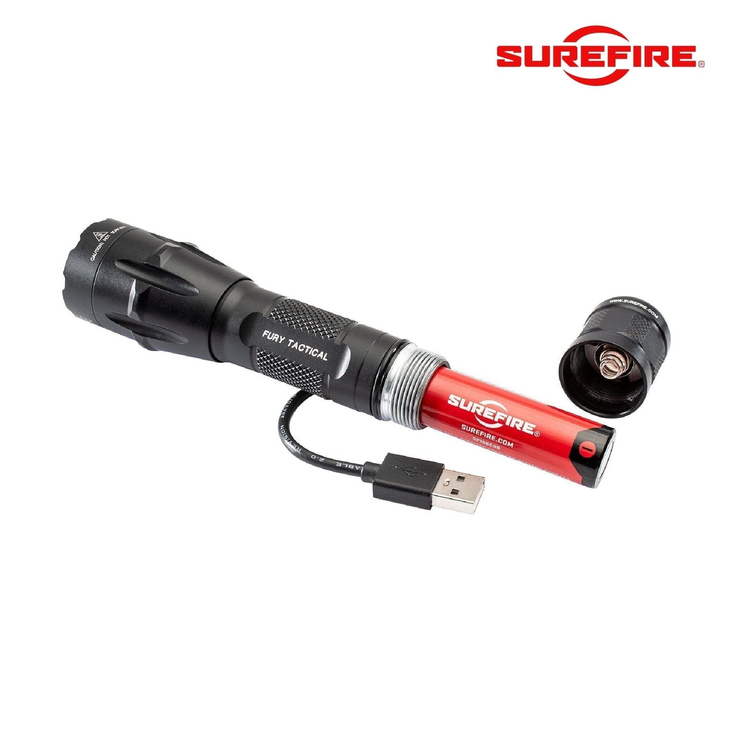 SureFire FURY‑DFT Dual‑Fuel Tactical Flashlight - Black Flashlight SureFire