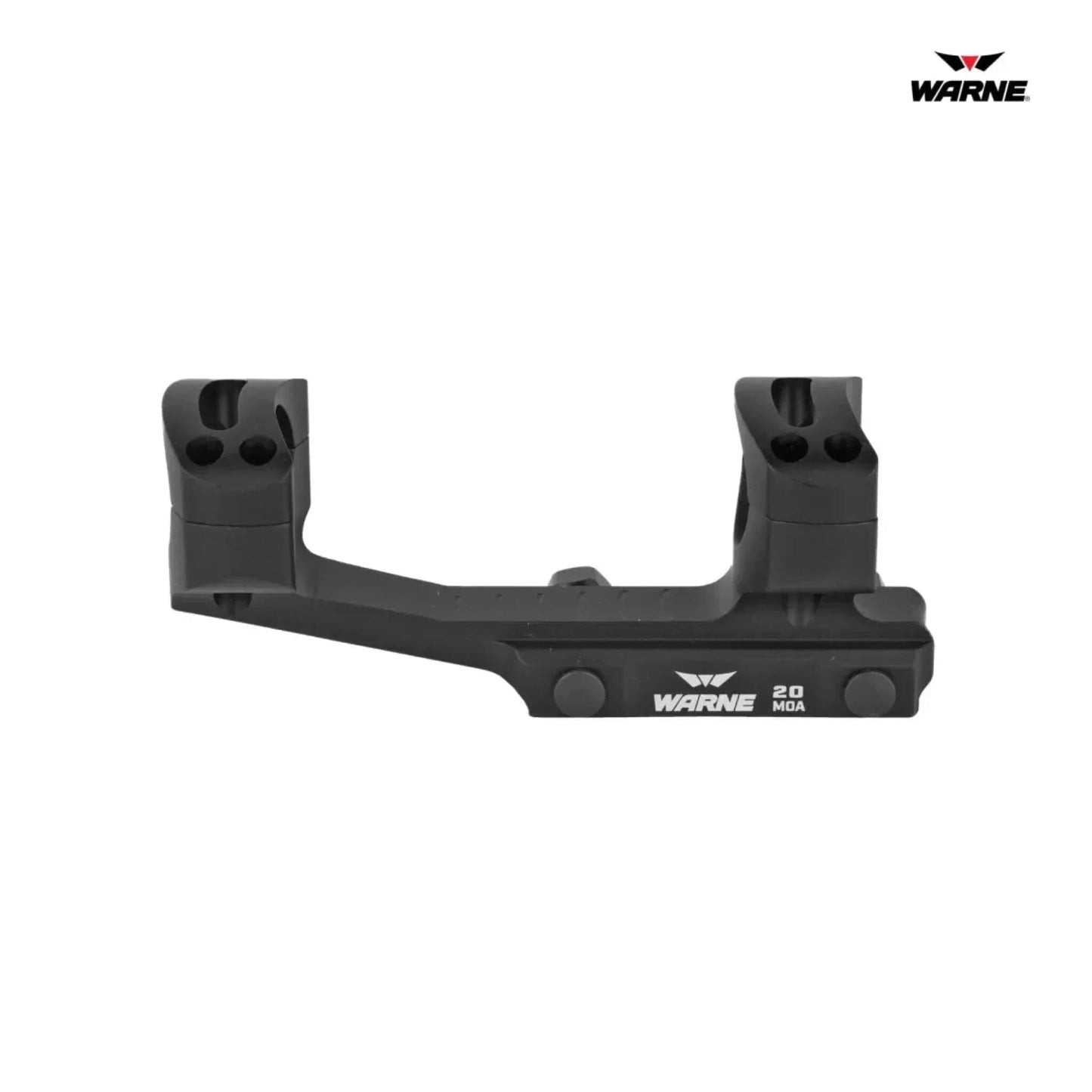 Warne QD LRSKEL 20 MOA Extended Skeletonized MSR Mount - 1″ Tube - Black Rifle Scope Mount Warne