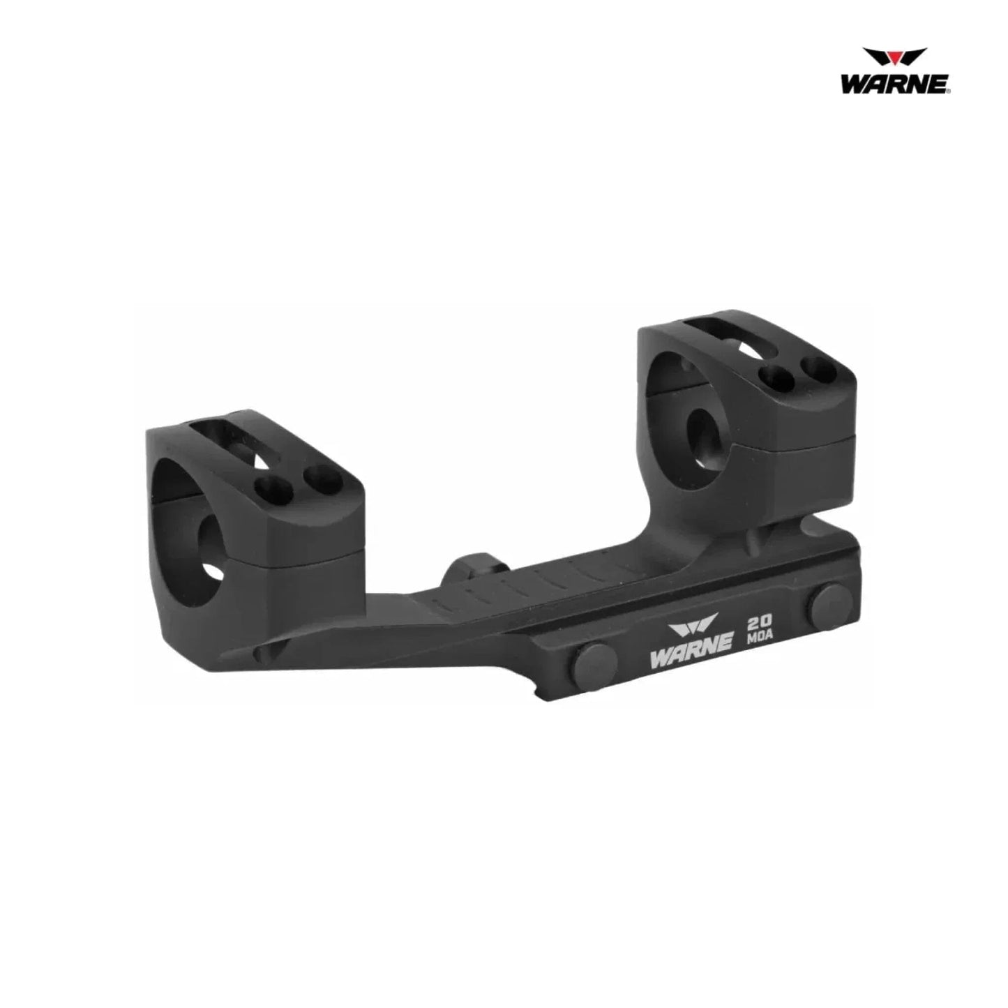 Warne QD LRSKEL 20 MOA Extended Skeletonized MSR Mount - 1″ Tube - Black Rifle Scope Mount Warne