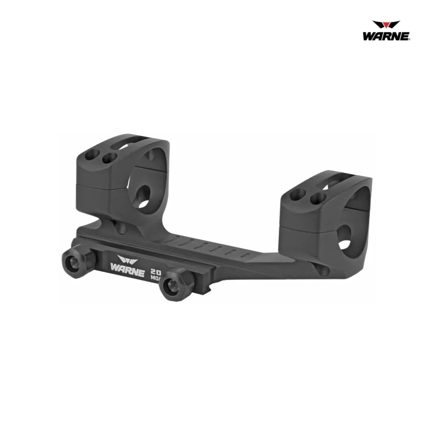 Warne QD LRSKEL 20 MOA Extended Skeletonized MSR Mount - 30 mm Tube - Black Rifle Scope Mount Warne