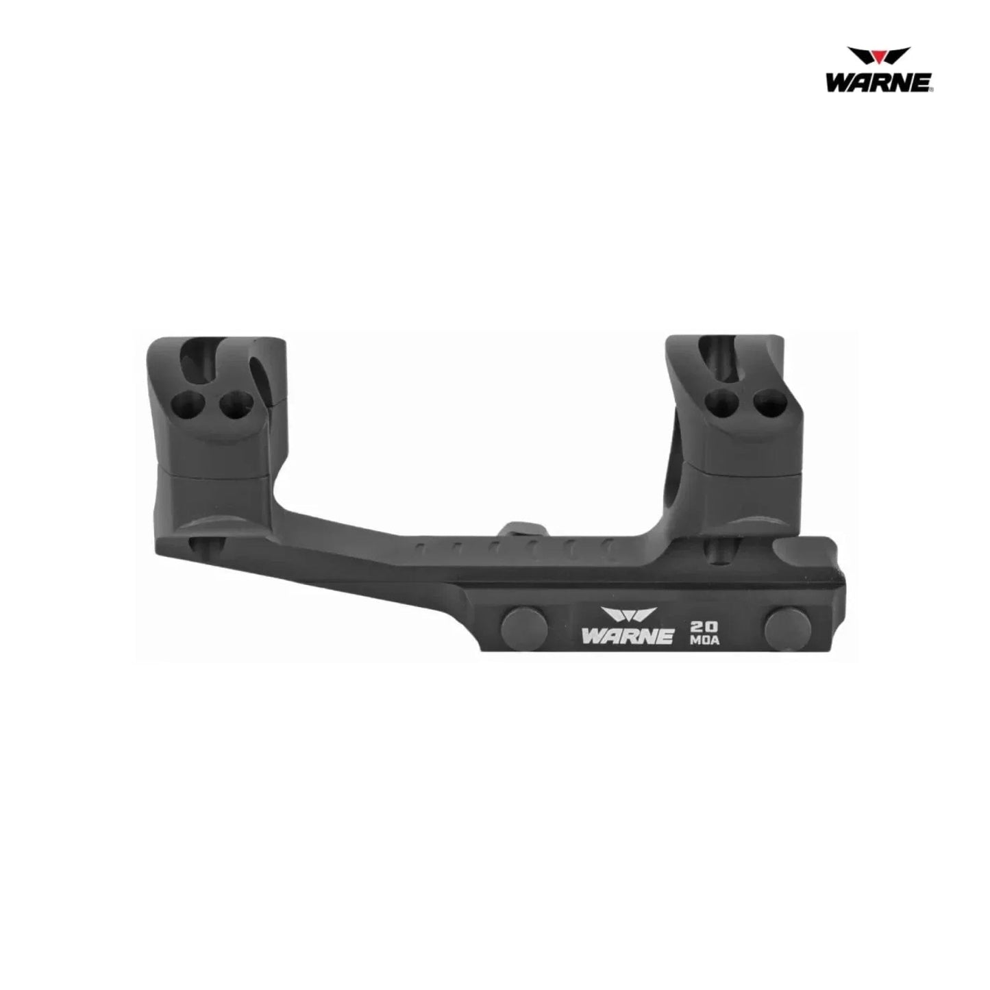 Warne QD LRSKEL 20 MOA Extended Skeletonized MSR Mount - 30 mm Tube - Black Rifle Scope Mount Warne