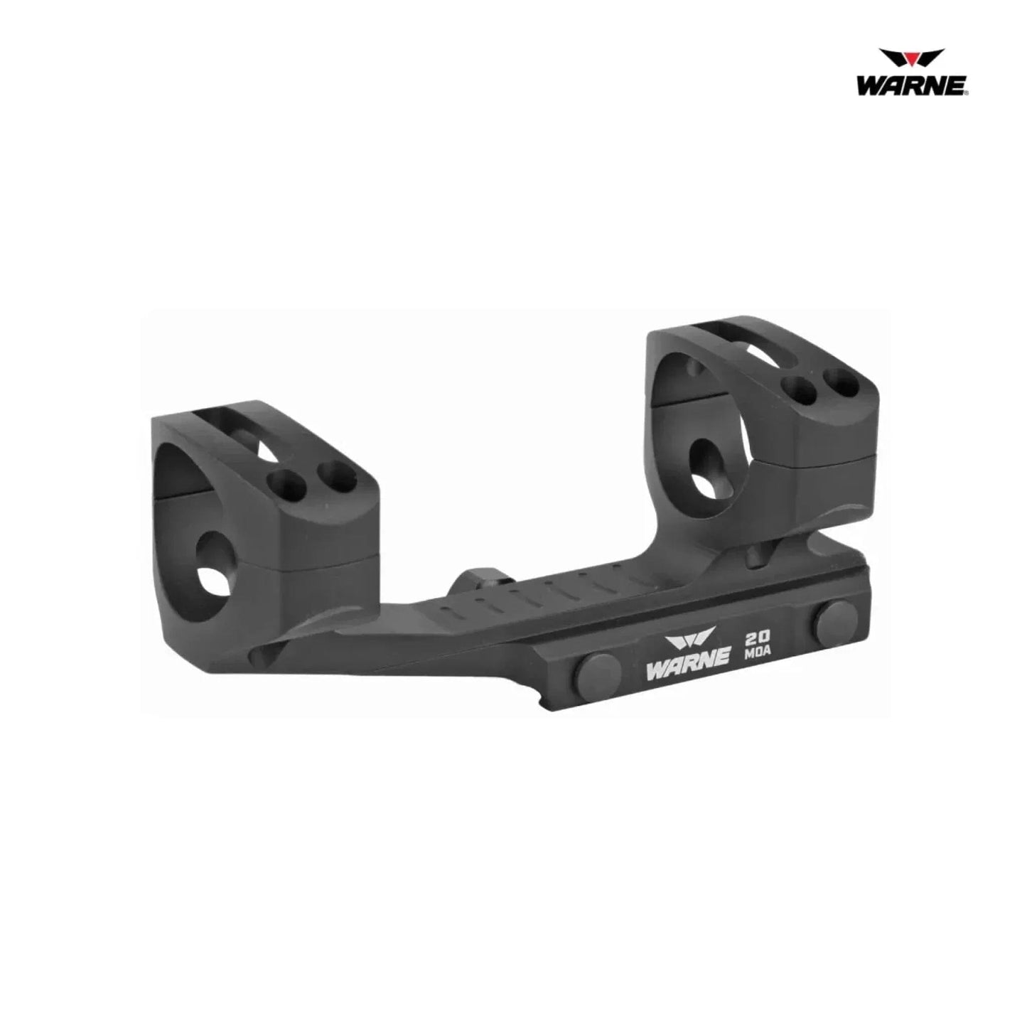 Warne QD LRSKEL 20 MOA Extended Skeletonized MSR Mount - 30 mm Tube - Black Rifle Scope Mount Warne