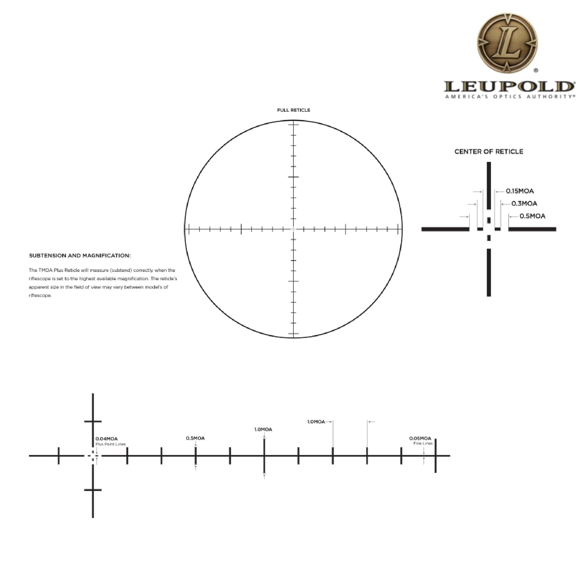 Leupold Mark 5HD 7-35x56 Rifle Scope M1C3 FFP TMOA PLUS Reticle Rifle Scope Leupold 