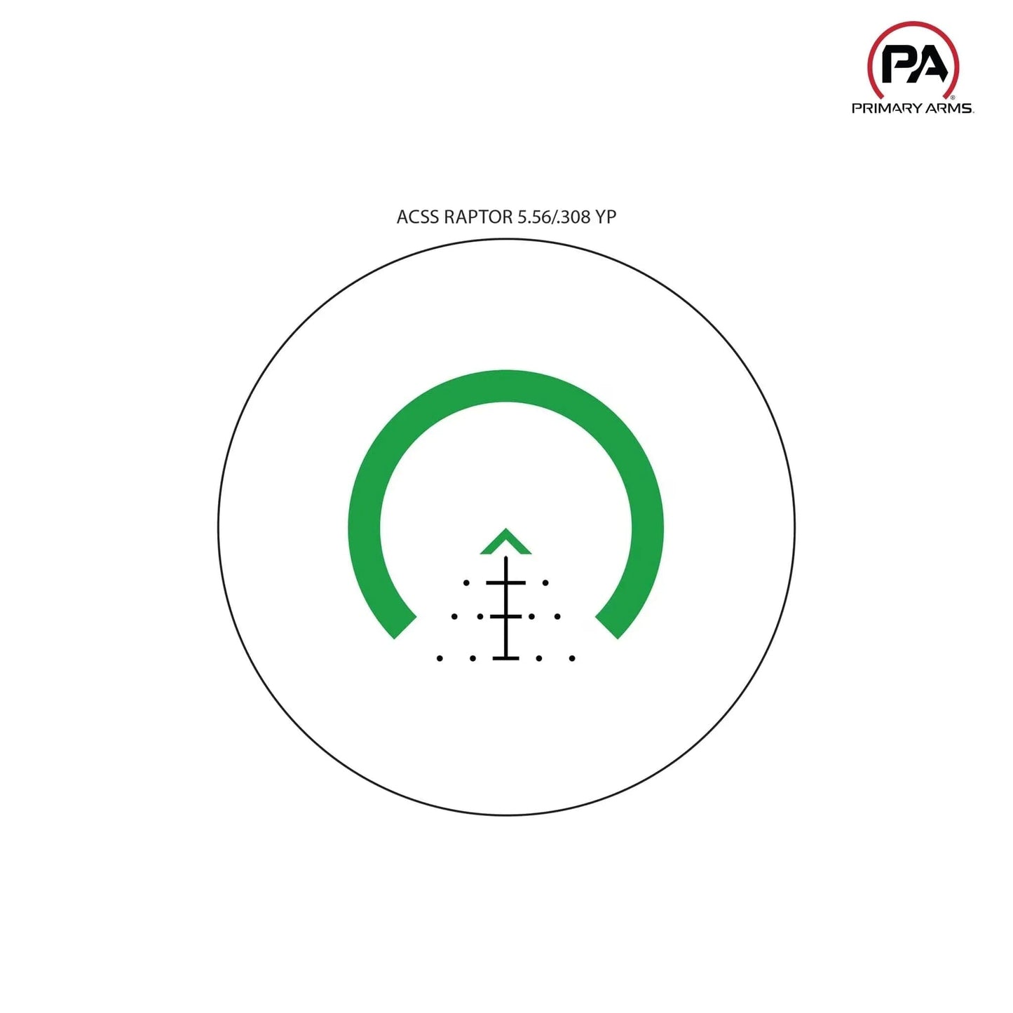 Primary Arms SLx 3X MicroPrism Scope - Green ACSS Rsptor 5.56/.308 Yard Reticle - Black Prism Scope Primary Arms 