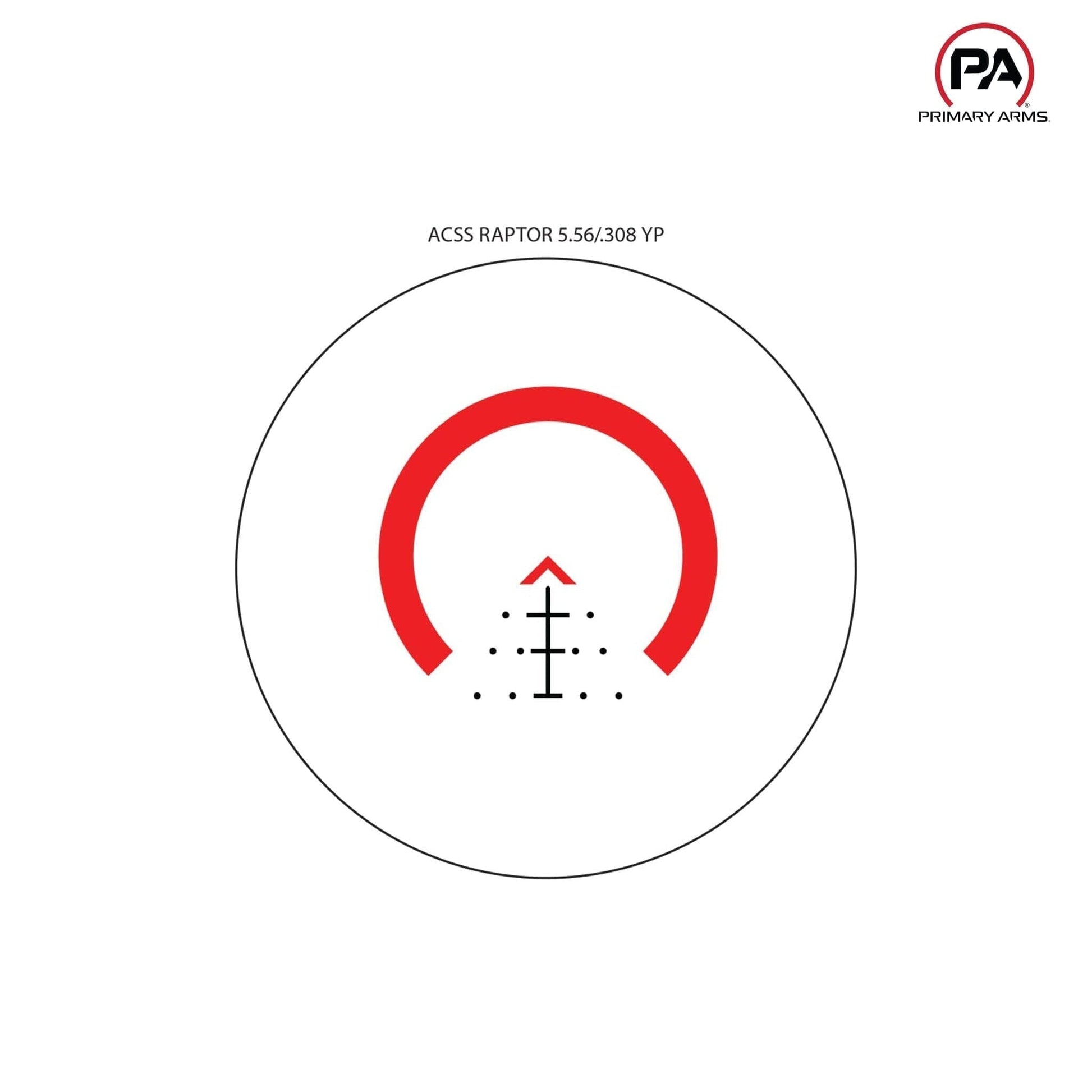 Primary Arms SLx 3x MicroPrism Scope - Red ACSS Raptor 5.56/.308 Yard Reticle Prism Scope Primary Arms 