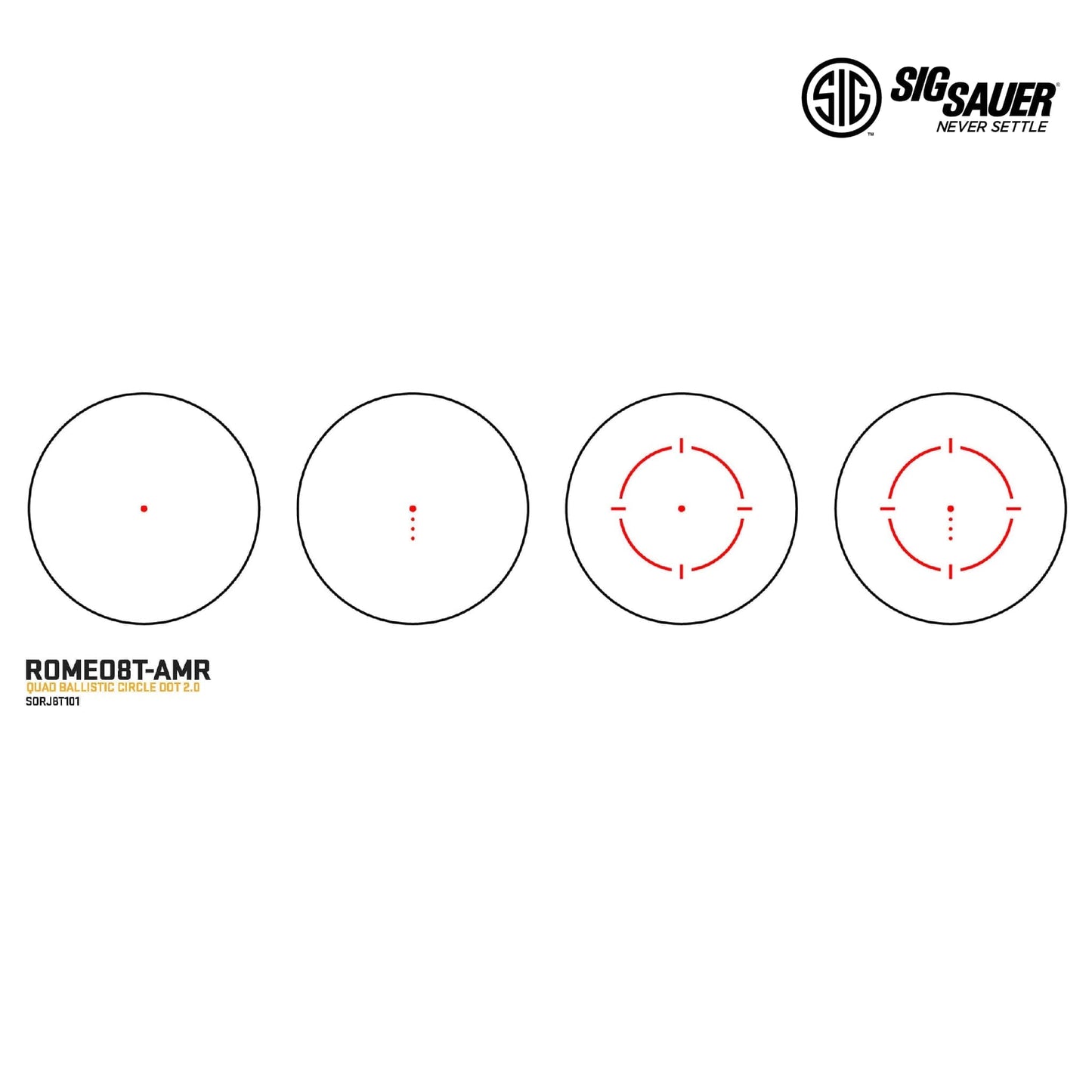 Sig Sauer ROMEO8T-AMR Red Dot Sight & JULIET3T-AMR 3× Micro Magnifier Combo Kit Red Dot Sight SIG Sauer 