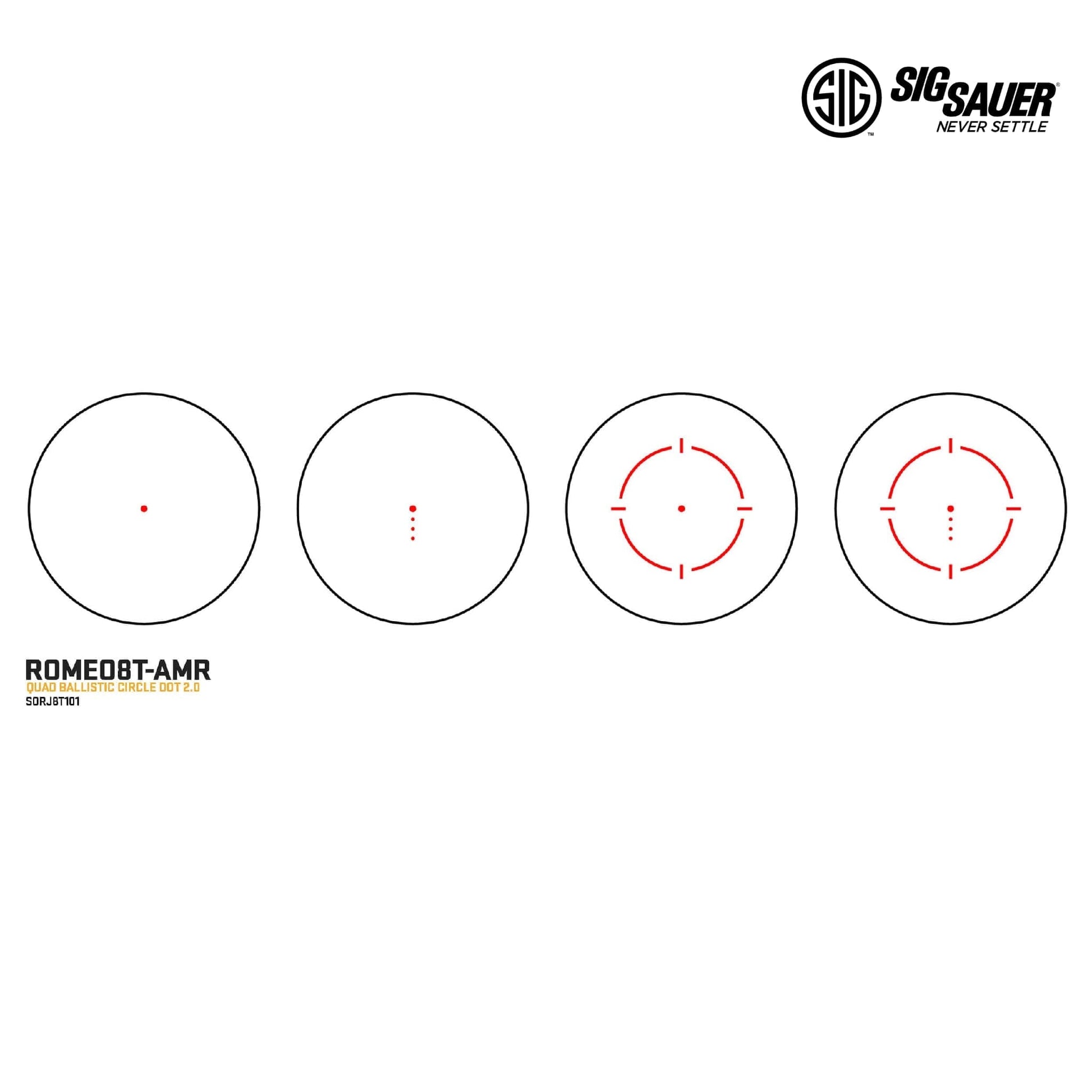 Sig Sauer ROMEO8T-AMR Red Dot Sight & JULIET3T-AMR 3× Micro Magnifier Combo Kit Red Dot Sight SIG Sauer 